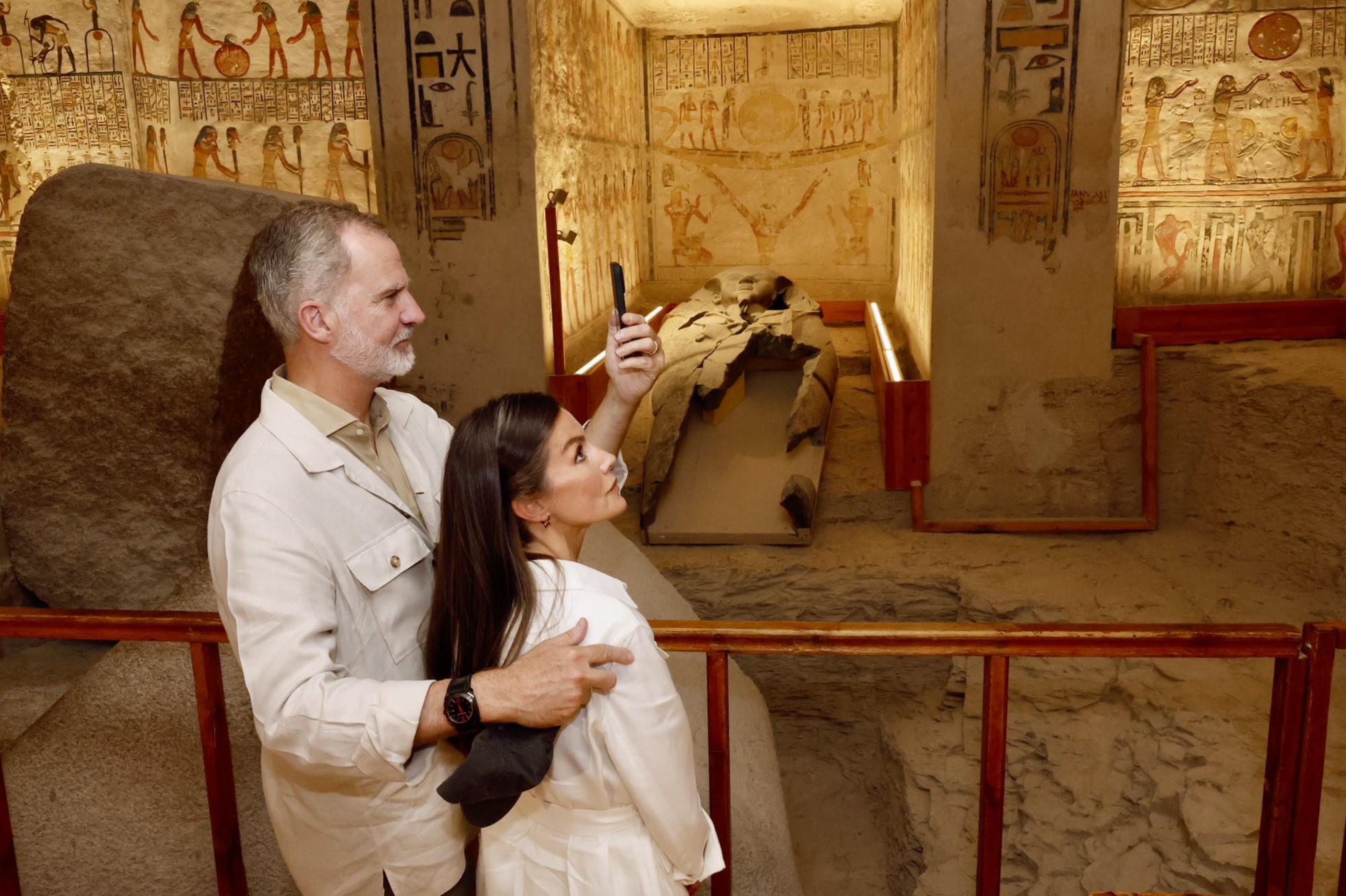 Wizyta króla i królowej Hiszpanii w Dolinie Królów i Muzeum Luksoru – prawdziwy majestat